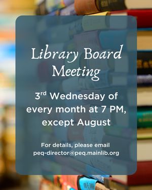 Library Board Meetin Library Board Meetin